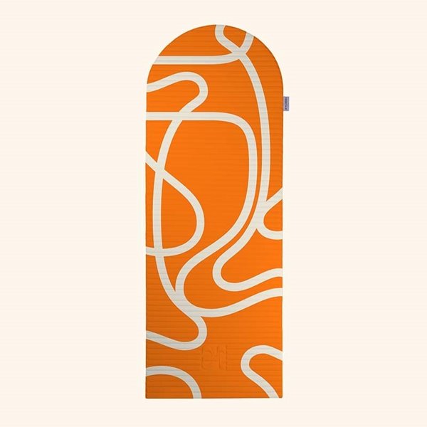 Bild von ARCHY Exercise Mat - Bari print (orange and white)