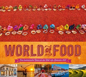 Bild von Ackermann Kunstverlag: World of Food - Kulinarische Weltreise Kalender 2025