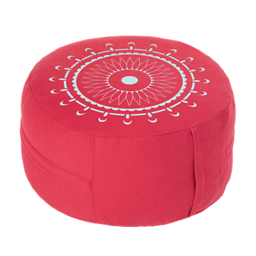 Bild von Meditationskissen CLASSIC MANDALA Höhe 15 cm in Rot/Türkis von Lotus Design