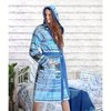 Bild von Damen Bademantel Chakra in caribic-azur-blau von The Spirit of OM