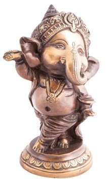 Bild von Tanzendes Ganesha Baby aus Messing, 12.5 cm