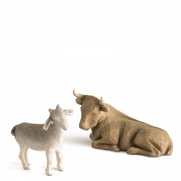 Bild von Willow Tree Ox & Goat Set - Ochs und Ziege