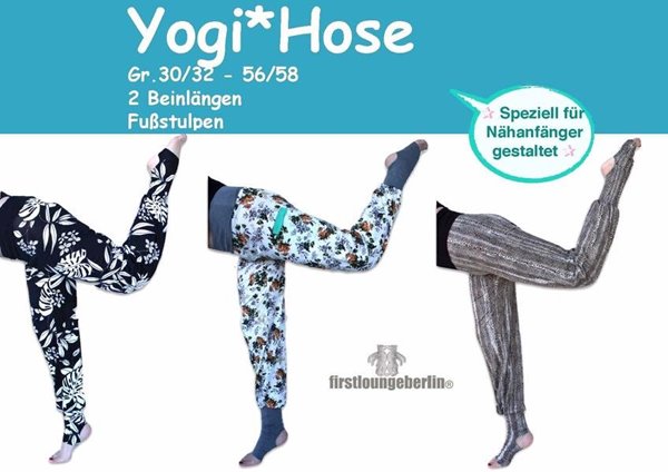 Bild von Schille, Ina: Yogi.HOSE - Yogahose Damen in 9 Größen 30/32 bis 56/58 Schnittmuster mit Nähanleitung von firstloungeberlin (eBook)
